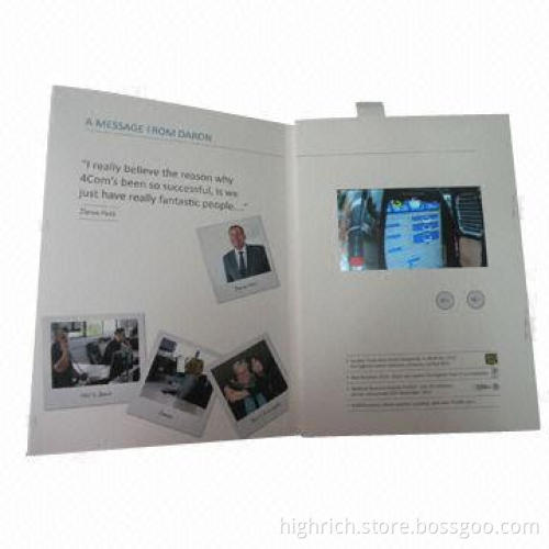 4.3-inch LCD Video Brochure Greeting Card, 128, 256MB, 2GB Memory, 480 x 272P Resolution